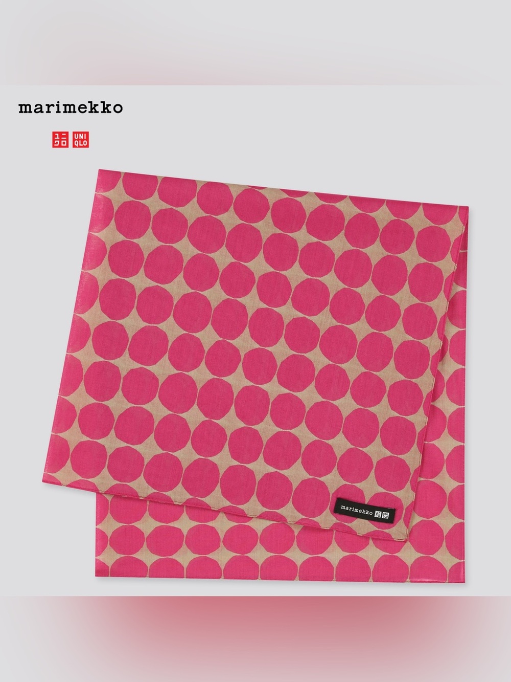 Uniqlo x Marimekko Mini Scarf Dots Tan Pink
